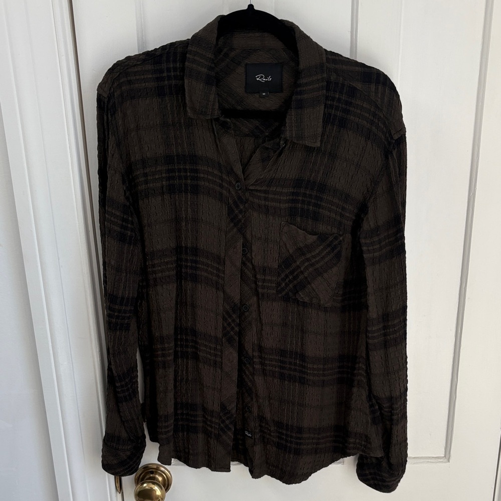 Rails Olive Checker Shirt